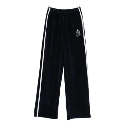 Sporty And Rich Side-stripe Logo-detail Track Pants In Blue