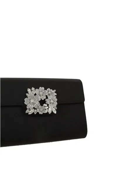 Roger Vivier Efflorescence Mini Clutch In In Black
