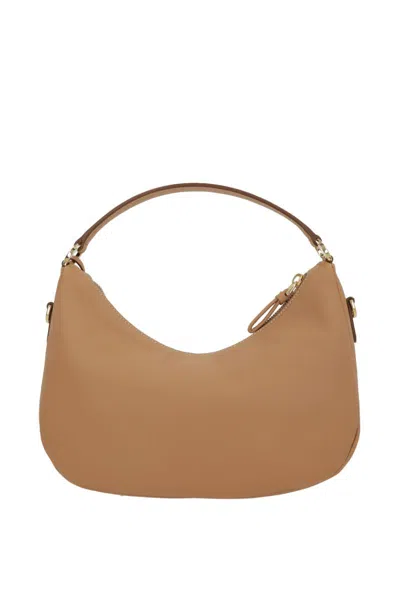 Prada Light Brown Leather Shoulder Bag In Brown