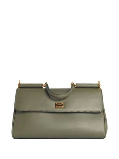 Dolce & Gabbana My Sicily Soft Leather Handbag In Green