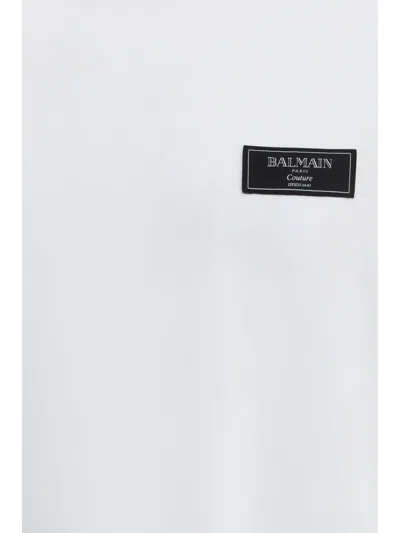 Balmain Logo-label T-shirt In White