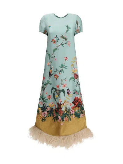 La Doublej Multicolor Silk Casual Dress In Multi