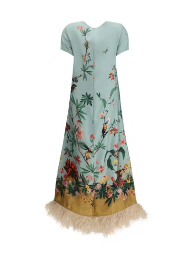 La Doublej Multicolor Silk Casual Dress In Multi