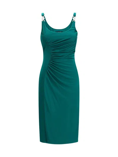 Versace Green Viscose Casual Dress In Green