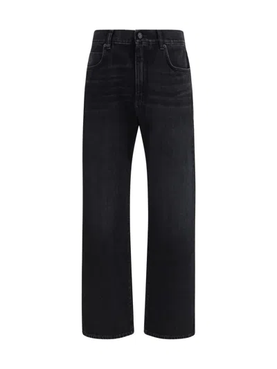 Balmain Men Loose-fit Denim Jeans In Black