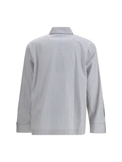 Fendi Multicolor Cotton Pattern Shirt In Gray