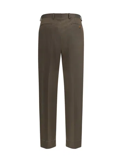 Brioni Bicolor Fleece Wool Casual Pants In Brown