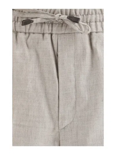 Brioni Straight-leg Asolotrousers In Gray