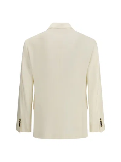 Brunello Cucinelli Single-breasted Blazer In Neutral