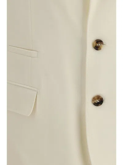 Brunello Cucinelli Single-breasted Blazer In Neutral