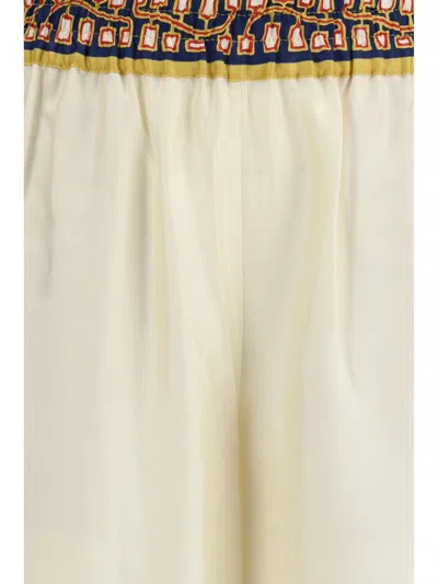 La Doublej Printed Silk-twill Wide-leg Pants In Multi