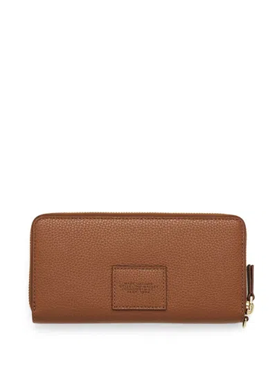 Marc Jacobs Beige Full-grain Leather Wallet In Brown