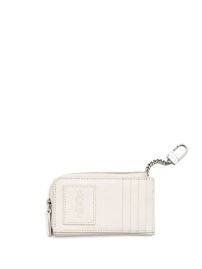 Marc Jacobs The Leather Top Zip Multi Wallet In White