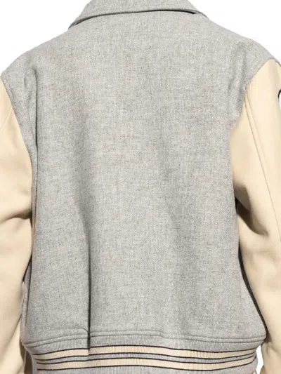 Amiri Bones Bomber Jacket In Gray