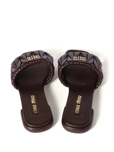 Miu Miu Sandals In Brown