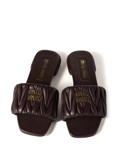 Miu Miu Sandals In Brown