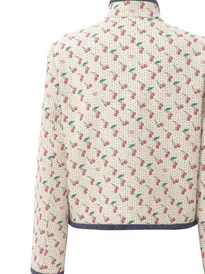 Valentino Garavani Embroidered Jacquard Jacket In Multi