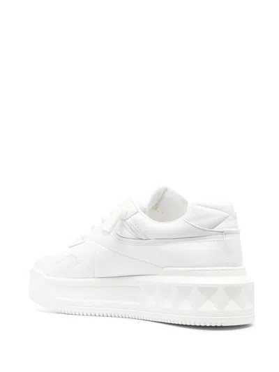Valentino Garavani White Nappa Leather One Stud Xl Sneakers