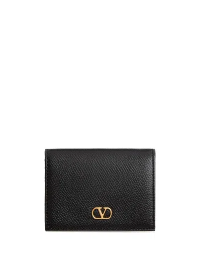 Valentino Garavani Vlogo Bi-fold Wallet In Black