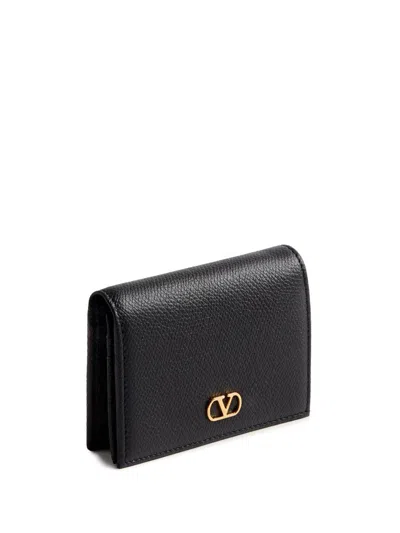 Valentino Garavani Vlogo Bi-fold Wallet In Black