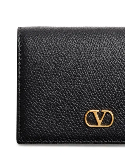 Valentino Garavani Vlogo Bi-fold Wallet In Black