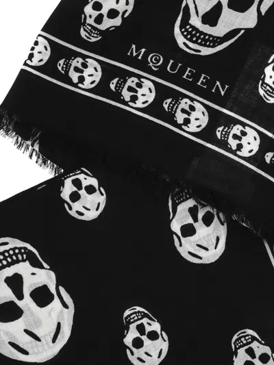 Alexander Mcqueen Scarfs In Black