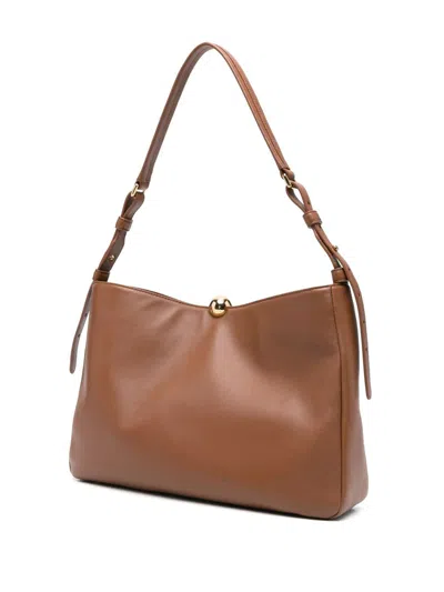 Furla Medium Sfera Leather Tote Bag In Brown