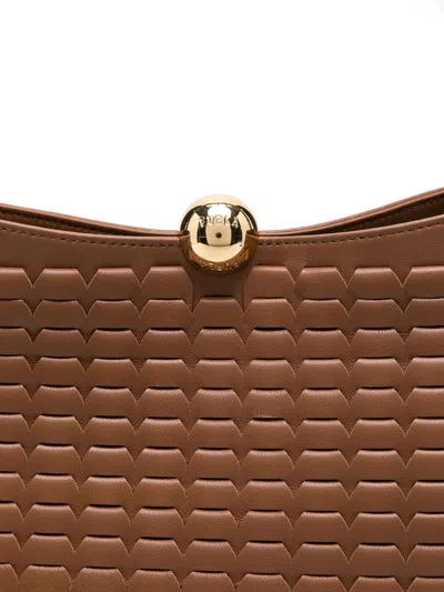 Furla Medium Sfera Leather Tote Bag In Brown