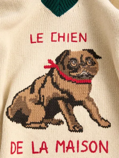 Valentino Garavanile Chien De La Maison Sweater In Neutral