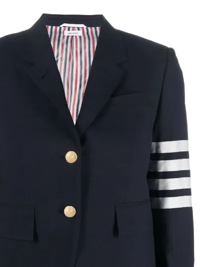 Thom Browne Coats In Blue