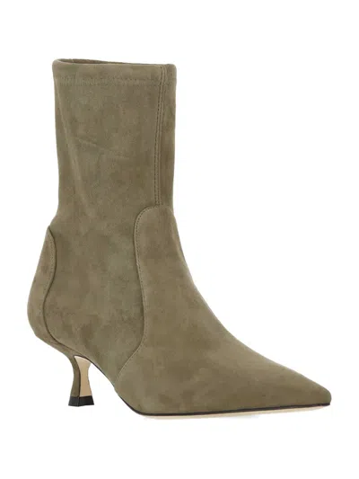 Stuart Weitzman Suede Naomi Ankle Boots 50 In Brown