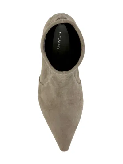 Stuart Weitzman Suede Naomi Ankle Boots 50 In Brown