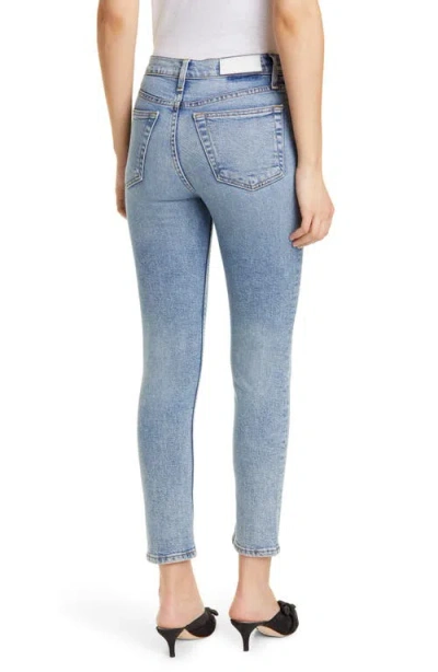 Re/done Originals Comfort Stretch High Waist Ankle Crop Jeans In Blue