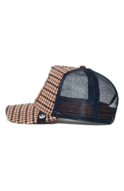 Goorin Bros . Good Kid Goat Patch Check Trucker Hat In Multi