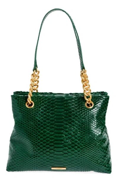 Kurt Geiger London Kensington Croc Embossed Leather Tote In Green