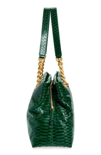 Kurt Geiger London Kensington Croc Embossed Leather Tote In Green