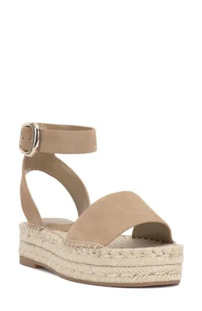 Vince Camuto Darna Ankle Strap Platform Sandal In Brown