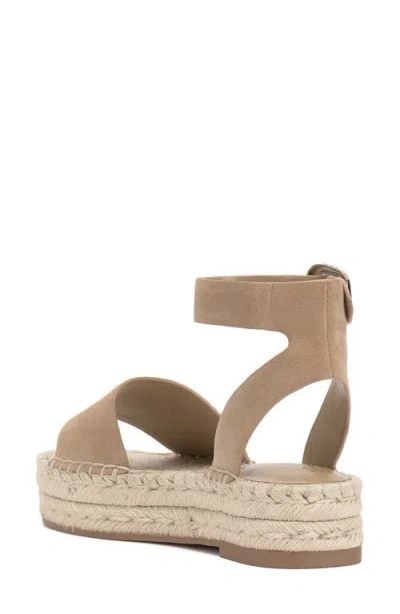 Vince Camuto Darna Ankle Strap Platform Sandal In Brown