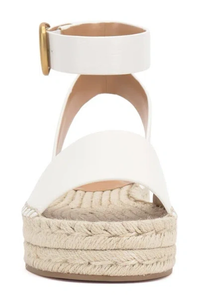 Vince Camuto Darna Ankle Strap Platform Sandal In White
