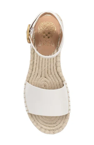 Vince Camuto Darna Ankle Strap Platform Sandal In White