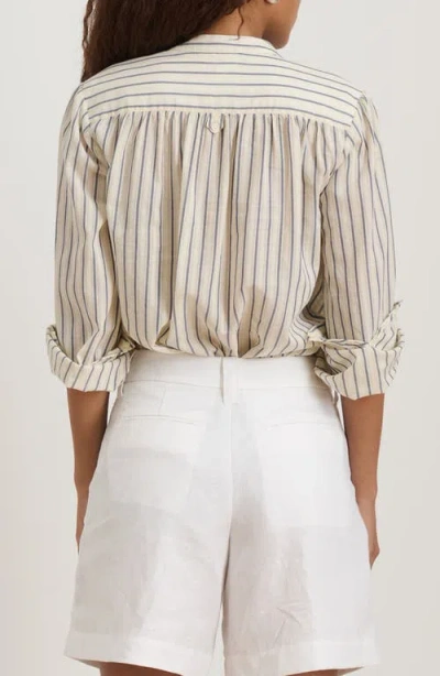 Alex Mill Ali Stripe Cotton Voile Button-up Shirt In Neutral