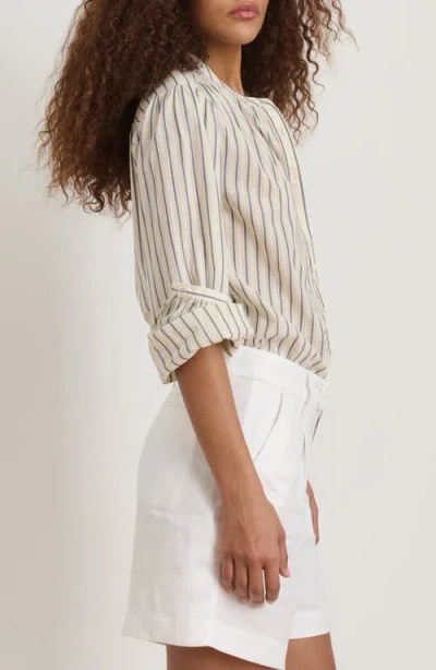 Alex Mill Ali Stripe Cotton Voile Button-up Shirt In Neutral
