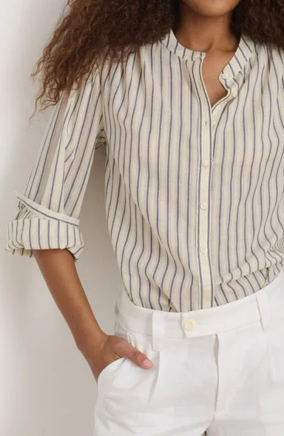 Alex Mill Ali Stripe Cotton Voile Button-up Shirt In Neutral