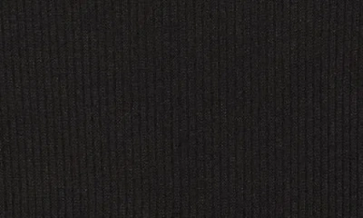 Renee C Long Sleeve Ribbed Top In Black