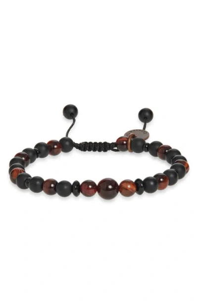 Caputo & Co Guardian Semiprecious Stone Bracelet In Brown