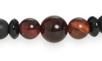 Caputo & Co Guardian Semiprecious Stone Bracelet In Brown