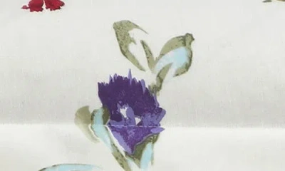 Azores Home Floral Garden Cotton Flannel Comforter & Sham Set In Multi