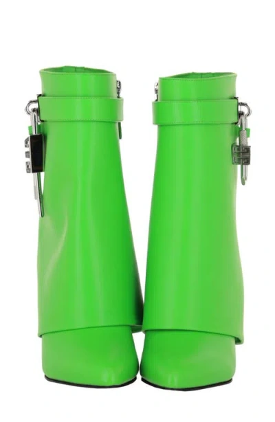 Givenchy Shark Lock Leather Wedge Boot In Animal Print