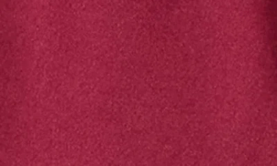 Renee C Plunge Neck Long Sleeve Twisted Knot Satin Top In Burgundy