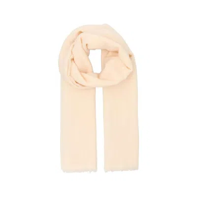 Faliero Sarti White Wool Scarf In Neutral